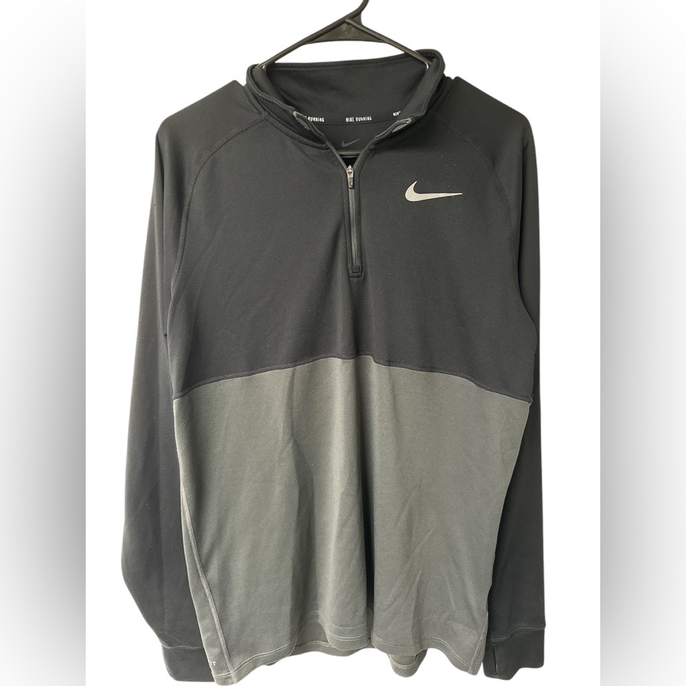 Nike Black and Gray Men's Quarter Zip